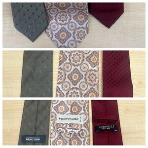 Lot of 3 Various Mens Silk Ties Ref# 2715